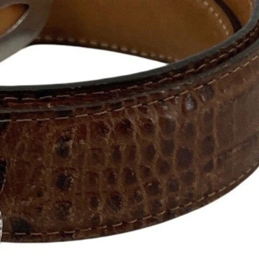 Tony Lama Belt 44 Brown Leather Country Crocodile Print Western USA‎ C421234